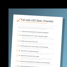 Checklist – Spec LED lighting like an expert
